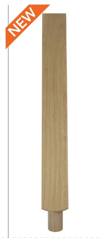 White Oak Stop Chamfer Utility Newel