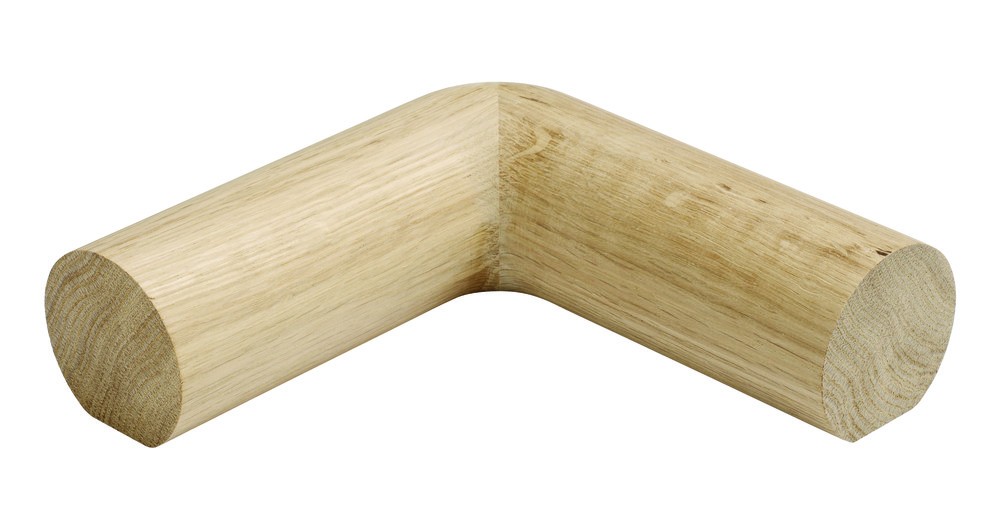Richard Burbidge Handrail Fitting White Oak Round Horizontal Turn 54mm [RHRHTWO]