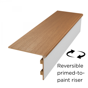 Richard Burbidge STEPUP3PK StepUp Tread Riser Cladding Kit White Oak Primed [PK 3]