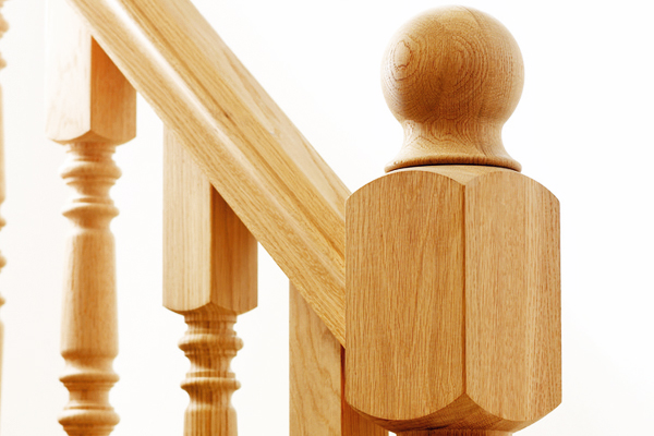 Oak newel post