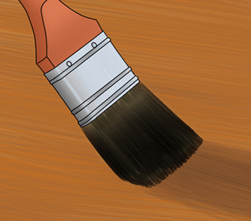 Brushing on oil