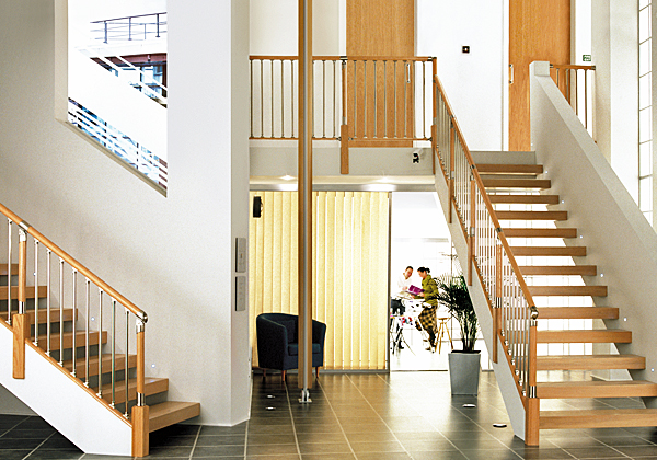 Fusion commercial stairs in office