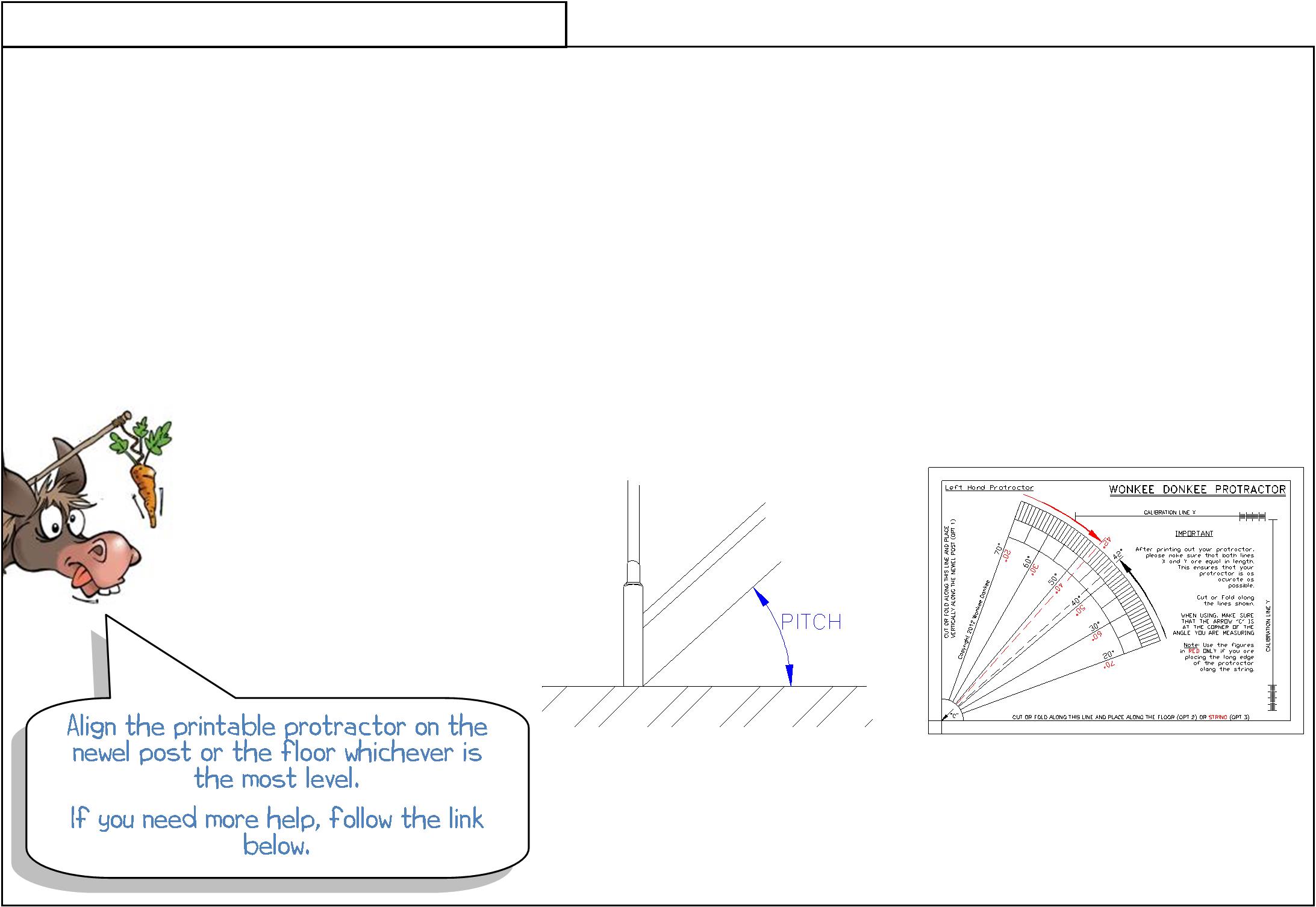 Step 2 - Fit brackets to baserail fit brackets to baserail, Fusion GLASS panels, GLASS panels, staircases, landings, Fusion, baserails, handrails, newel posts, newel caps, WONKEE DONKEE says:"Align the printable protractor on the newel post or the floor whichever is the most level. If you need more help, follow the link below."