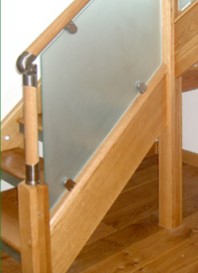 Finished Stairs with Fusion Glass Panels Image © Copyright 2014 Richard Burbidge, Used with permission Finished stairs with Fusion Glass panels, stairs, interior decor, Richard Burbidge, Fusion