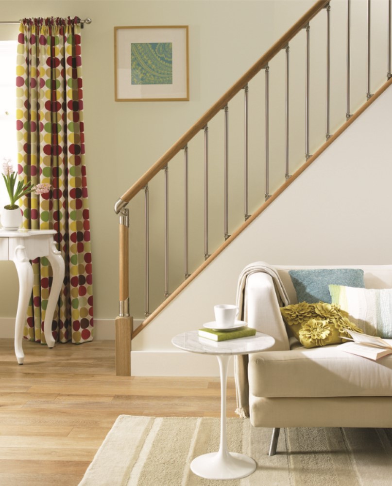 Finished Landing with MK2 Spindles Image © Copyright 2014 Richard Burbidge, Used with permission Finished landing with Fusion MK2 spindle, stairs, interior decor, Richard Burbidge, Fusion, MK2