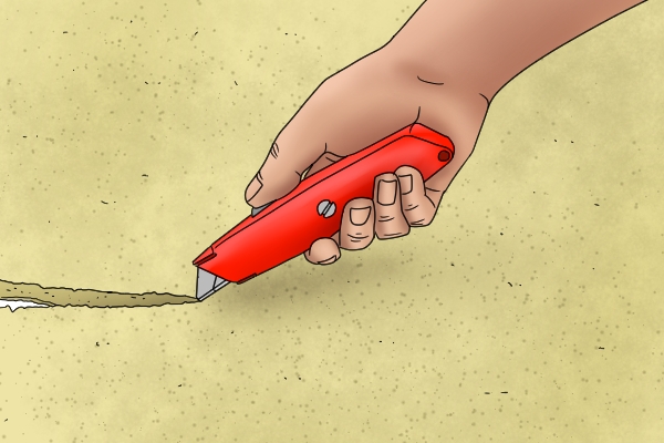 Cutting carpet