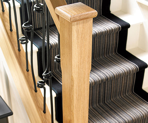 Carpeted stairs