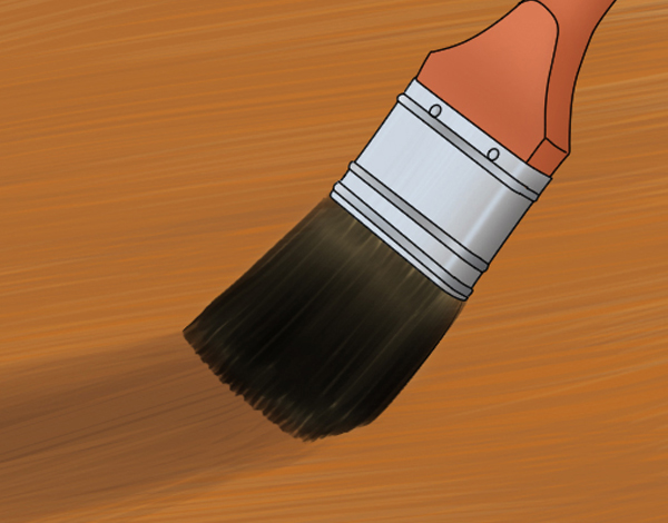 Applying woodstain to porch