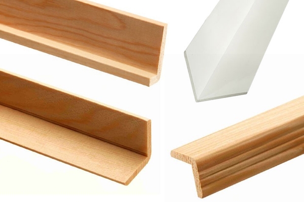 Angle moulding can be used to neaten edges for things like cupboards, worktops and shelves 